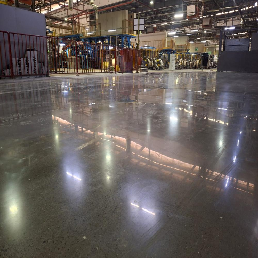 Floor densification and polishing
